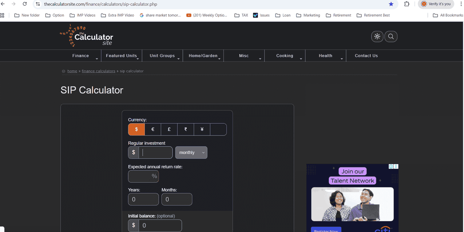 SIP Calculator