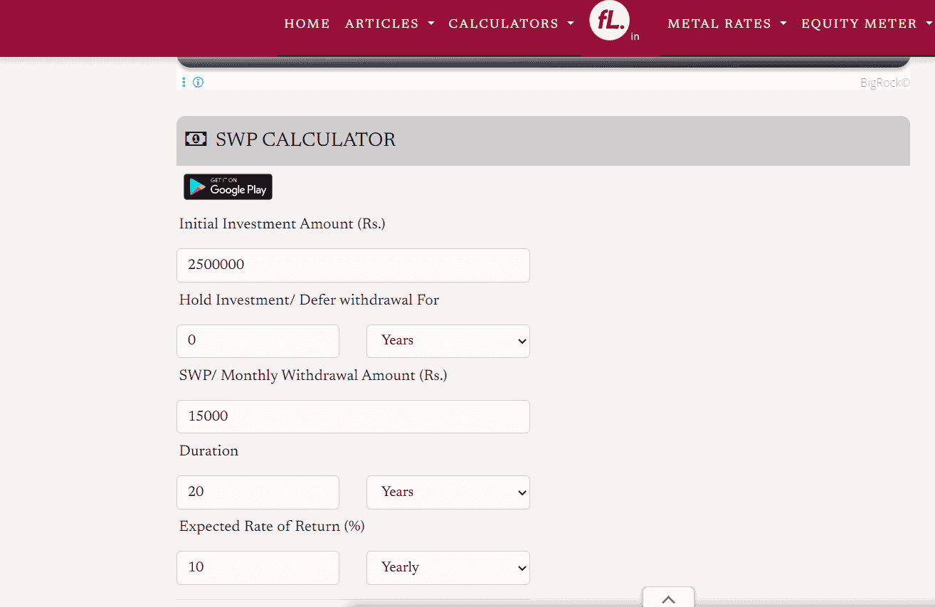 SIP Calculator